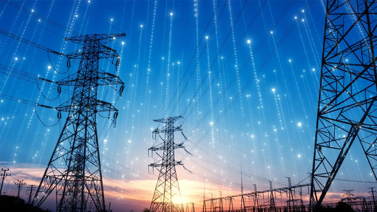 Türkiye'nin elektrik kurulu gücüne ilişkin artışı vurgulayan, enerji altyapısına dair bir görsel