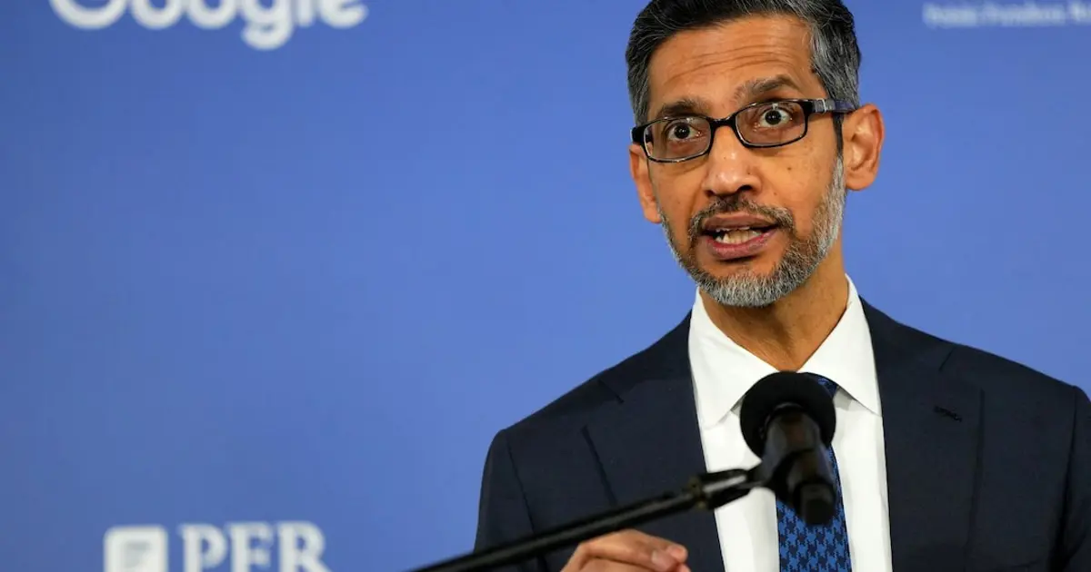 Google CEO'sunun yapay zeka risklerine dikkat çeken ifadesini yansıtan haber görseli