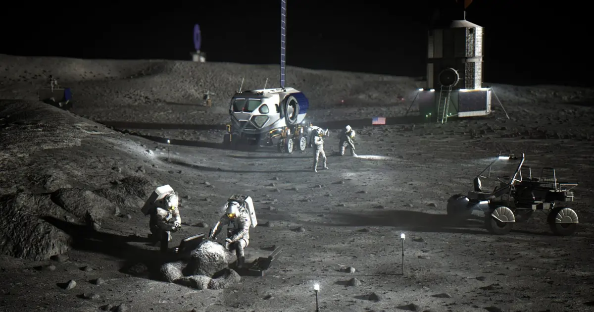NASA'nın Ay'da kurmayı planladığı nükleer reaktörün potansiyel riskleri ve olası sonuçları üzerine bilgilendirici görsel.