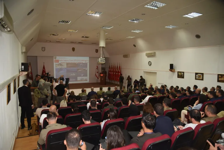 Şehit Teğmen Caner Gönyeli-2026 Arama Kurtarma Davet Tatbikatı basın brifinginden yetkililerin konuştuğu an
