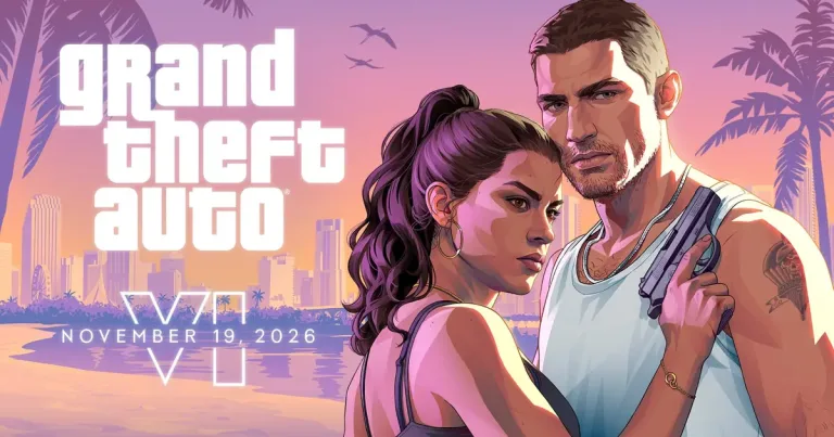 GTA 6 logosu ve oyun konsolu kontrolcüsüyle heyecanı yansıtan tanıtım görseli