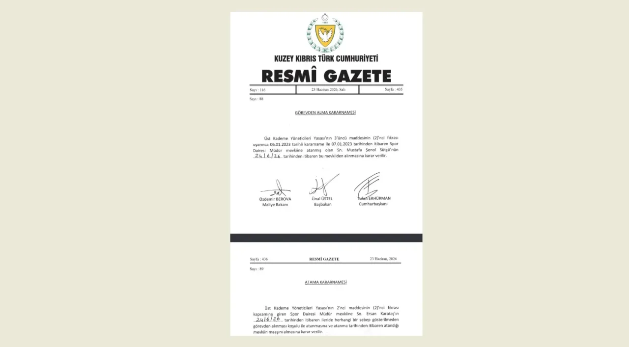 Spor Dairesi Müdürlüğü’nde yeni görev dağılımını gösteren kurum içi topluluk