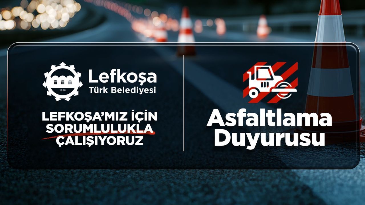 Lefkoşa Belediyesi ekipleri Özker Özgür Caddesi'nde asfaltlama çalışması için hazırlık yapıyor