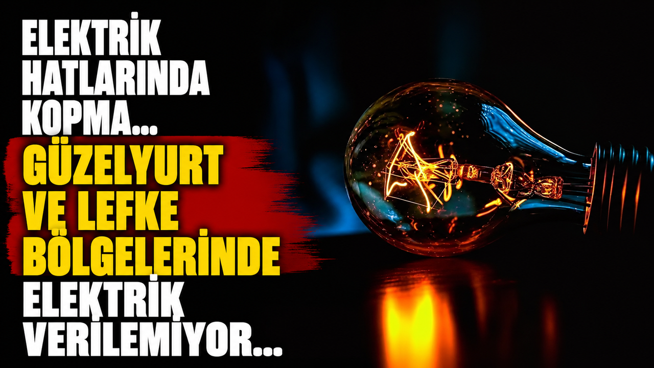 Güzelyurt ve Lefke bölgelerinde elektrik kesintisi nedeniyle karanlıkta kalan sokaklar ve elektrik direkleri