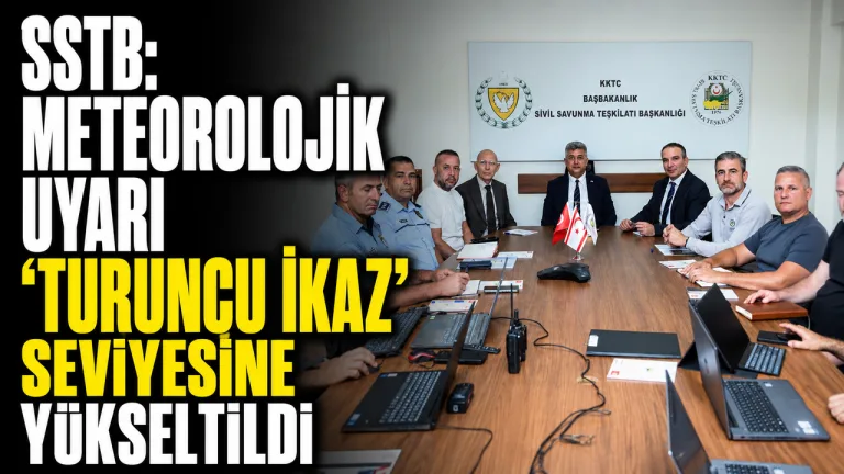 SSTB duyurusu: meteorolojik uyarının 'turuncu ikaz' seviyesine yükseldiğini bildiren metin odaklı görsel