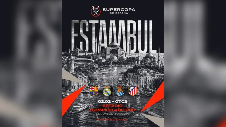 İspanya Süper Kupa ile ilgili haber görseli — İstanbul’da oynanacağı bilgisi vurgulanıyor.
