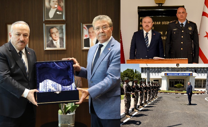 Şeref mangasıyla karşılanan kişi ve tören araçları, resmi karşılama anı