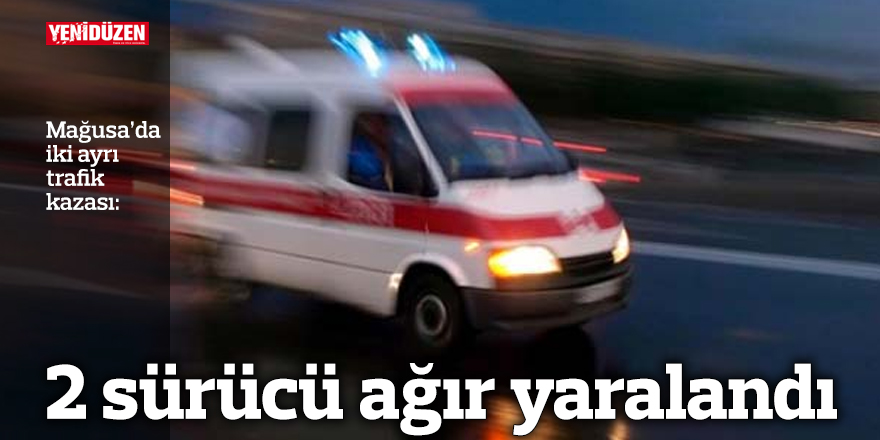 Kazada ağır yaralanan iki sürücü için olay yerinde sağlık ve kurtarma çalışmaları