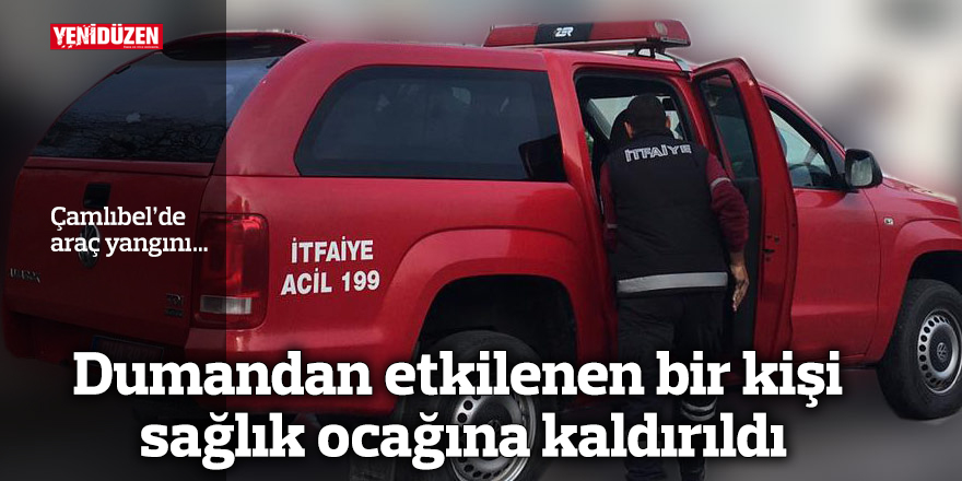 Çamlıbel’de yol kenarında boş bir alanda duman ve yangın izleri, itfaiye çalışması veya müdahale görünmüyor