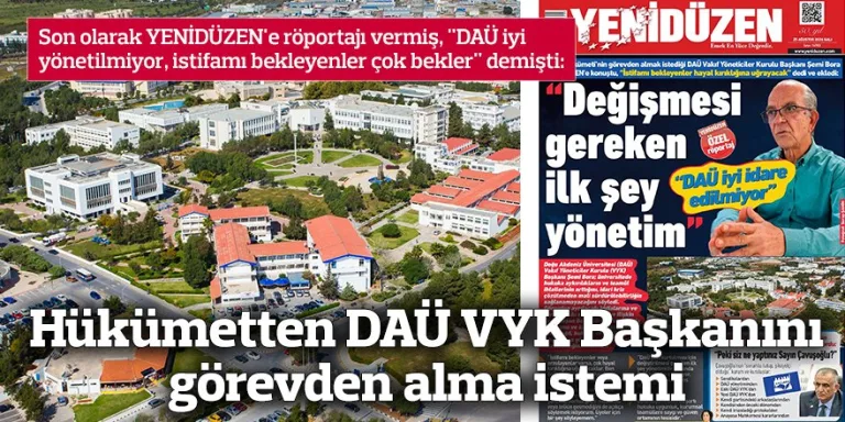 Kıbrıs'ta hükümet yetkilileriyle görüşen DAÜ VYK Başkanı'nın kamuoyuna yönelik ifadesi