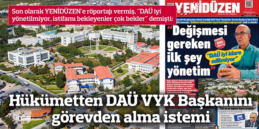 Kıbrıs'ta hükümet yetkilileriyle görüşen DAÜ VYK Başkanı'nın kamuoyuna yönelik ifadesi