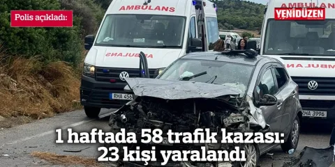 Trafik kazası sonucu yaralanan kişiler ve kurtarma ekipleri olay yerinde