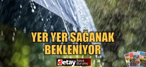 Meteoroloji Dairesi uyarı ve hava durumu grafiğiyle gök gürültülü sağanak beklentisi bilgisi
