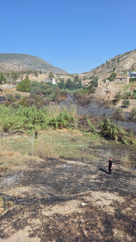 Değirmenlik’te ihmalkarlık yangına sebep oldu: 25 dönümlük alan yandı