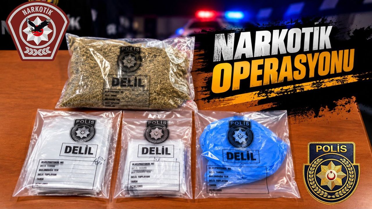 Lefkoşa’da düzenlenen uyuşturucu operasyonuna ilişkin polis ekipleri ve olay yeri görüntüsü