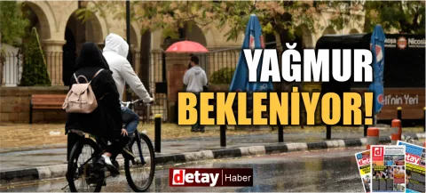İç kesimlerde beklenen hafif sağanağı simgeleyen bulutlu gökyüzü ve hafif yağmur izlenimi