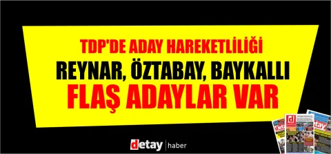 TDP adayları Reynar, Öztabay ve Baykallı'nın isimlerinin yer aldığı görsel