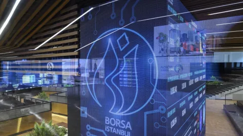 Borsada tüm zamanların en yüksek işlem hacmini gösteren başlık ve boş resim altı metni