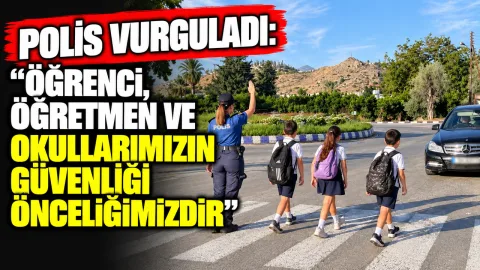 Polis yetkilisinin güvenlik önceliğini vurgulayan açıklaması üzerine hazırlık veya denetim görüntüsü betimlemesi