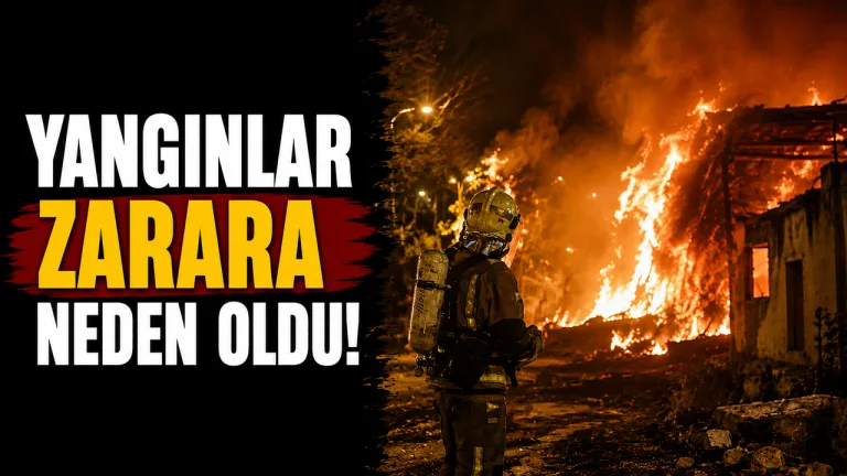 Yangınların yol açtığı zararları gösteren görüntü