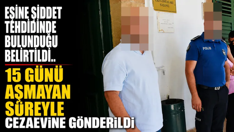Eşine şiddet tehdidinde bulunduğu öne sürülen kişiyle ilgili haber başlığı