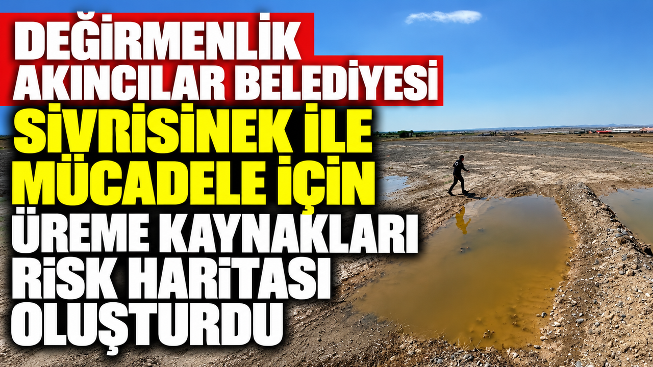 Değirmenlik Akıncılar Belediyesi ekipleri, sivrisinek üreme kaynaklarını gösteren risk haritası üzerinde çalışıyor
