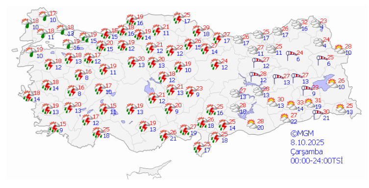 Türkiye sağanak altında