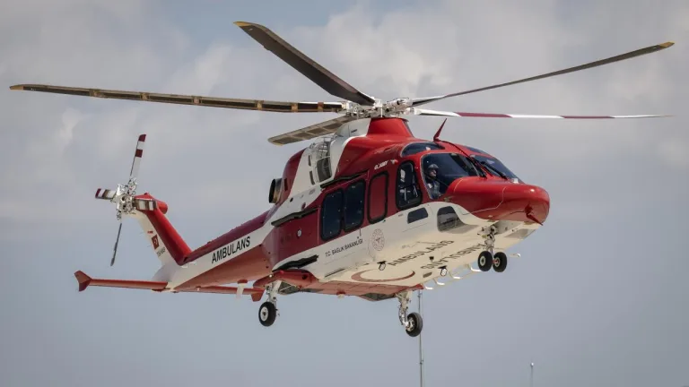 Gökbey helikopteri, Emniyet Genel Müdürlüğü envanterine katıldı yazısıyla birlikte gösteriliyor