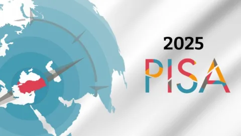 PISA 2025'te Türkiye'nin elde ettiği büyük başarıyı simgeleyen kutlama veya ödül sahnesi