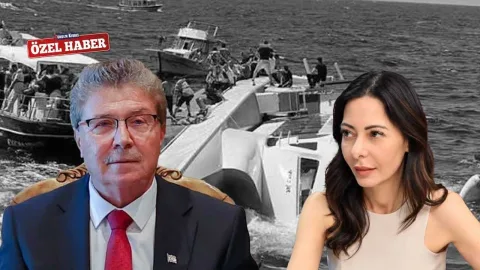 Üstel konuşurken zorlandığını belirtiyor; ifadesi ve el hareketleri dikkat çekiyor.