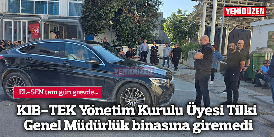 KIB-TEK Yönetim Kurulu Üyesi Tilki’nin Genel Müdürlük binası önünde beklediği an