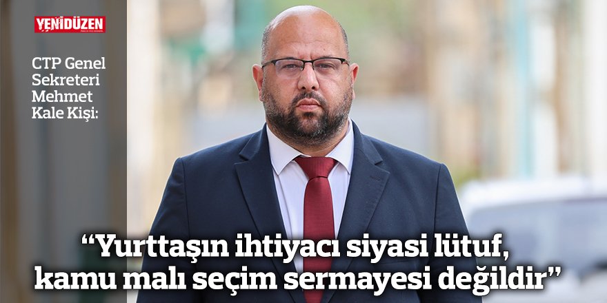 Yurttaşın ihtiyaçlarının siyasi lütuf değil, kamu malının seçim malzemesi olmadığına vurgu yapan mesaj yazılı görsel