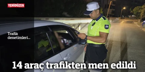Park halindeki 14 aracın trafikten men edildiğine dair haber görseli — detay yok