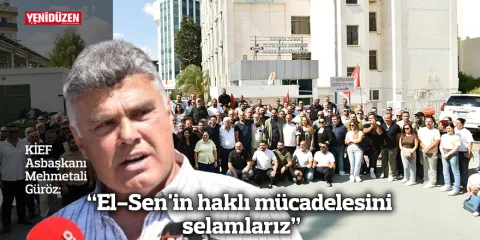 El-Sen sendikasının hak arayışını destekleyen bir anı yansıtan fotoğraf