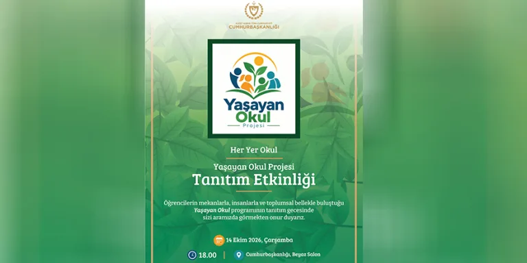 Cumhurbaşkanlığı Eğitim Birimi’nin ‘Yaşayan Okul Projesi’ tanıtımına ilişkin etkinlik sahnesi