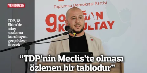 Ekinci konuşurken TDP’nin Meclis’te olması gerektiğini vurguluyor