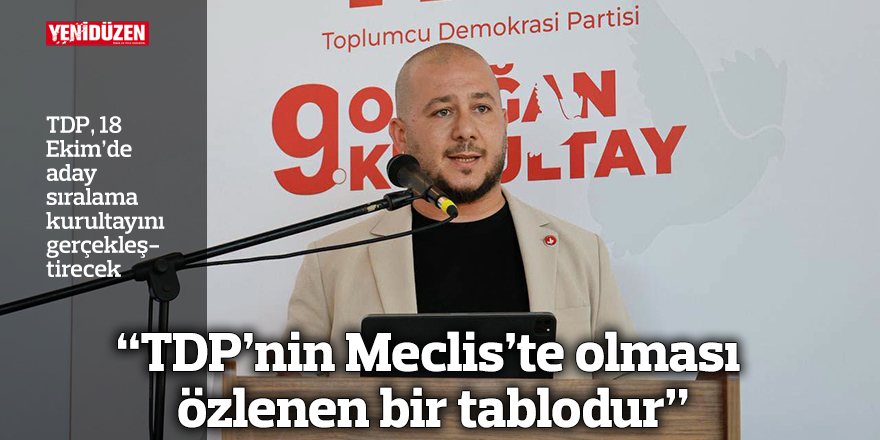 Ekinci konuşurken TDP’nin Meclis’te olması gerektiğini vurguluyor