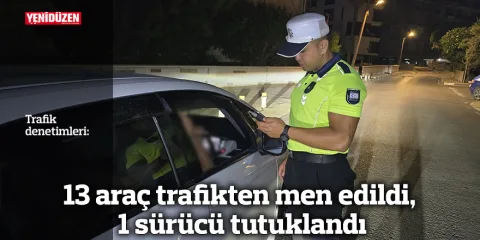 Trafikten men edilen araçların bir park yerinde dizili hâli ve yetkili ekipler