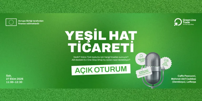 EU One Stop Shop etkinliğinde Yeşil Hat ticareti konulu açık oturum afişi veya tanıtım görseli