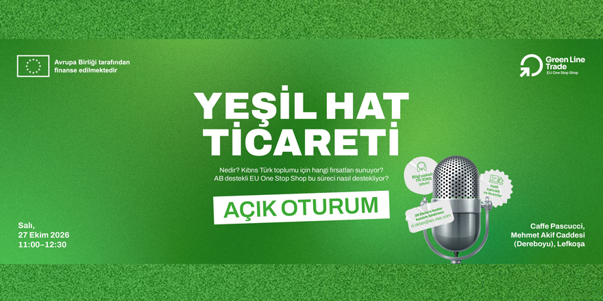 EU One Stop Shop etkinliğinde Yeşil Hat ticareti konulu açık oturum afişi veya tanıtım görseli