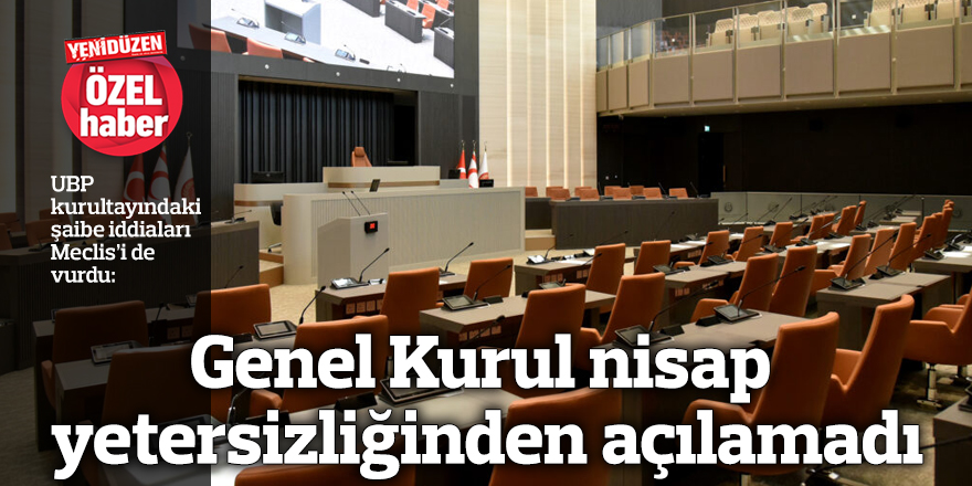 Genel Kurul toplantısının nisap sağlanamayınca açılamadığı haberine ilişkin boş salon veya boş sıra vurgusu
