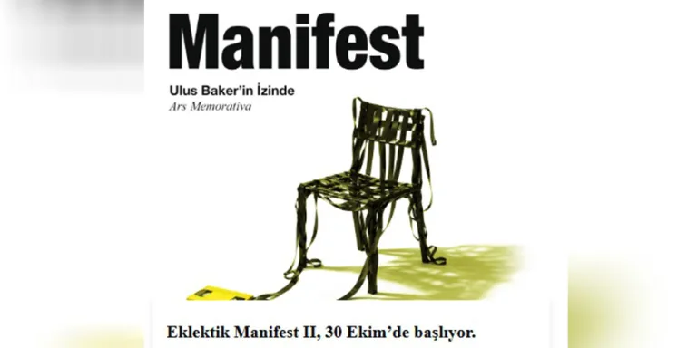 Eklektik Manifest'in ikinci sayısının kapağında Ulus Baker’in portresi ve başlık yer alıyor