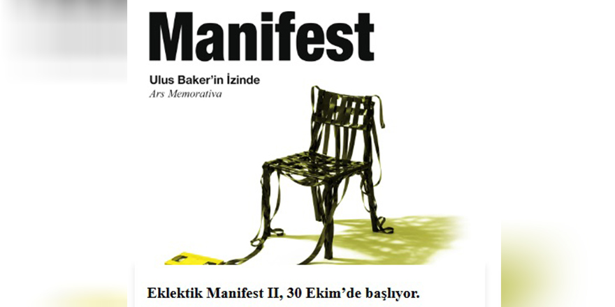Eklektik Manifest'in ikinci sayısının kapağında Ulus Baker’in portresi ve başlık yer alıyor