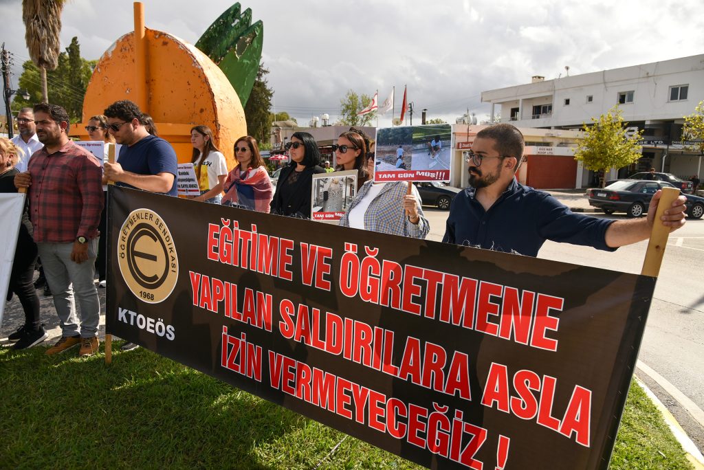 KTOEÖS, Güzelyurt ve Lefke bölgesi okullarında grev ve eylem yaptı