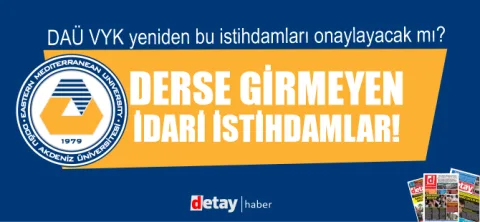 DAÜ kampüsünde akademik kadroya ilişkin bina cephesinin veya üniversite tabelasının yakın planı