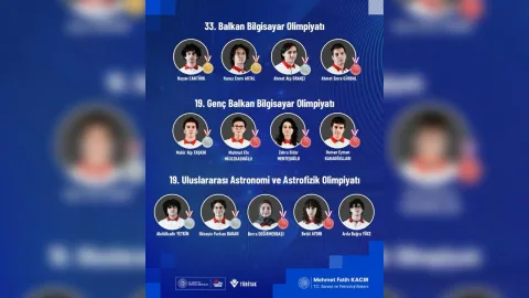 Türkiye'nin bilim olimpiyatlarında elde ettiği 78 madalyayı kutlayan tören veya katılımcıları betimleyen kısa alternatif metin