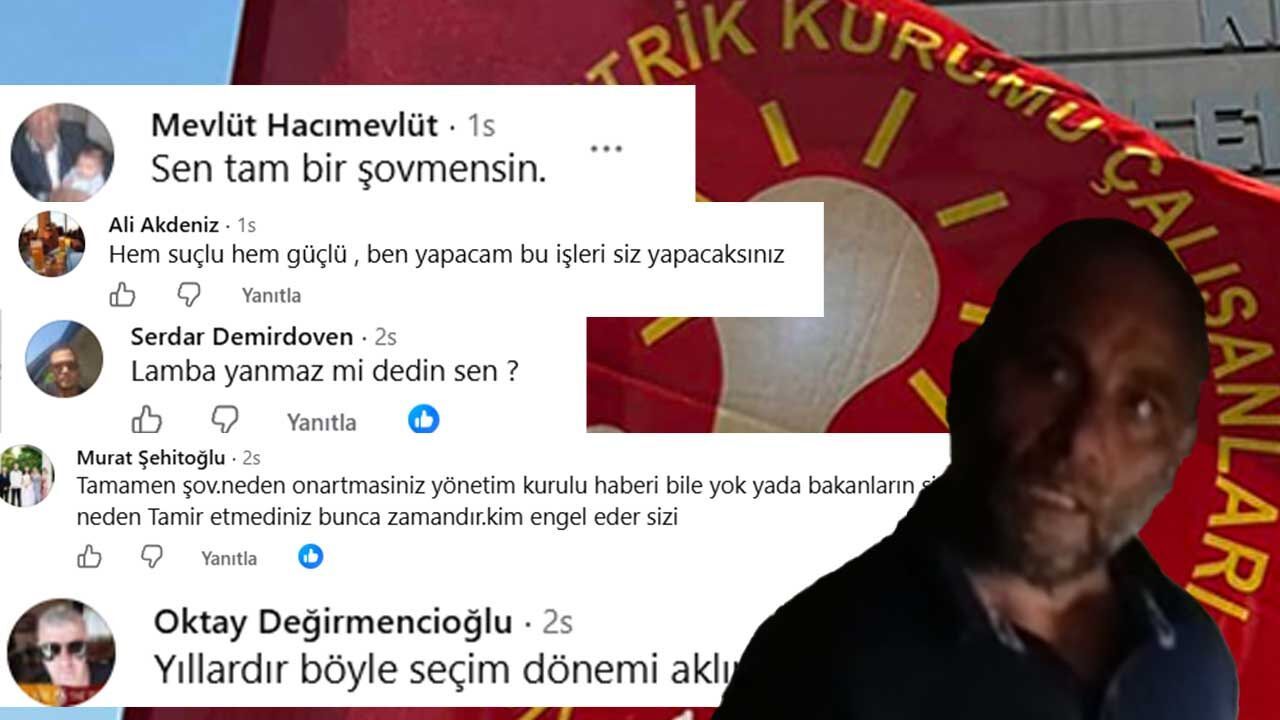 EL-SEN Başkanı Ahmet Tuğcu’ya tepki gösteren kalabalık, pankartlar ve tepkili ifadelerle