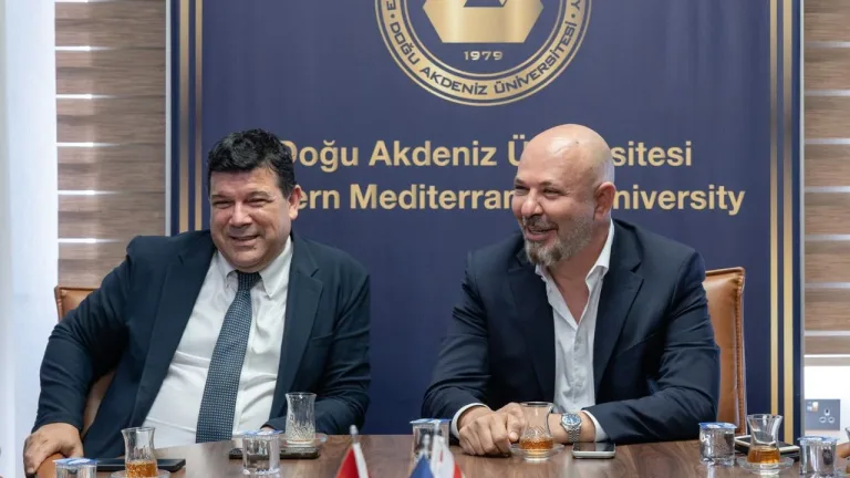 Bozkurt’un, DAÜ ve Gazimağusa’nın güçlenmesine vurgu yapan ifadesini yansıtan görsel
