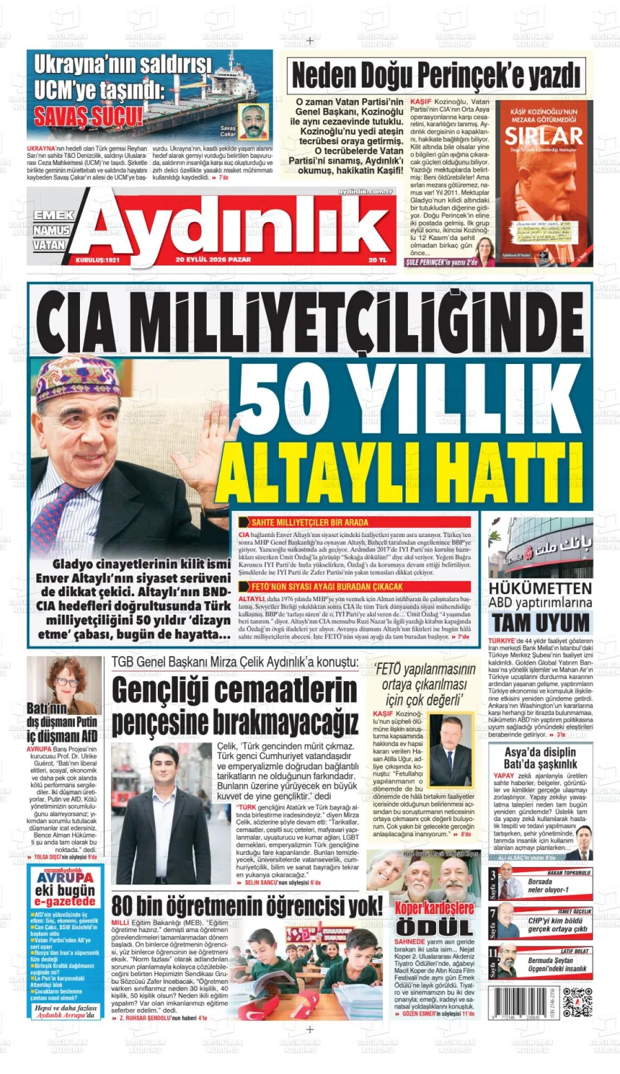 AYDINLIK VATAN-EMEK-NAMUS