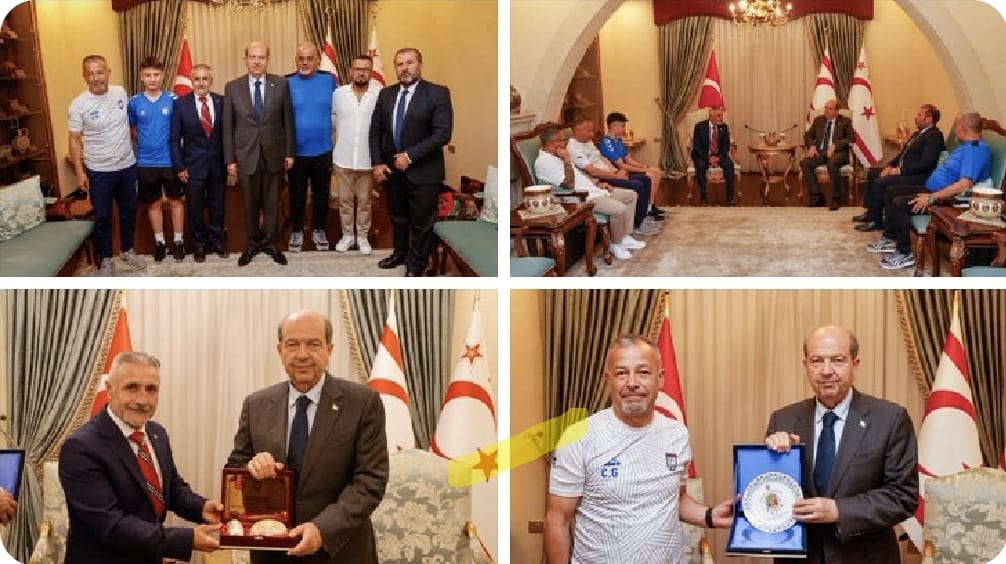 Cumhurbaşkanı Tatar Gençlik Gücü Spor Kulübü ve Türkiye Tavşanlı Erdem Spor Kulübü Koordinatörleri ile beraberindeki heyeti kabul etti – BRTK